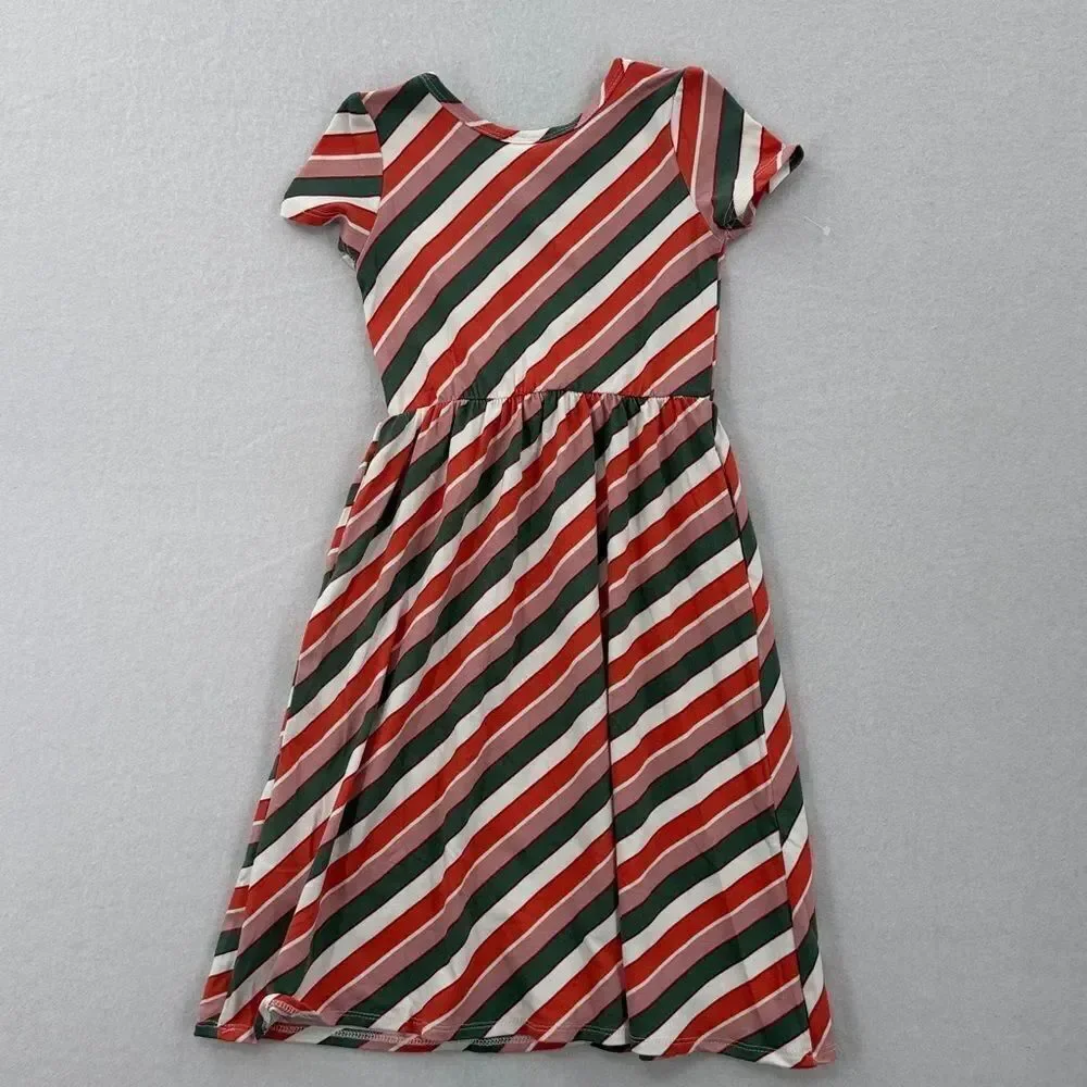 3For$20 Dot Dot Smile Red and White Striped Kids Dress size 2T